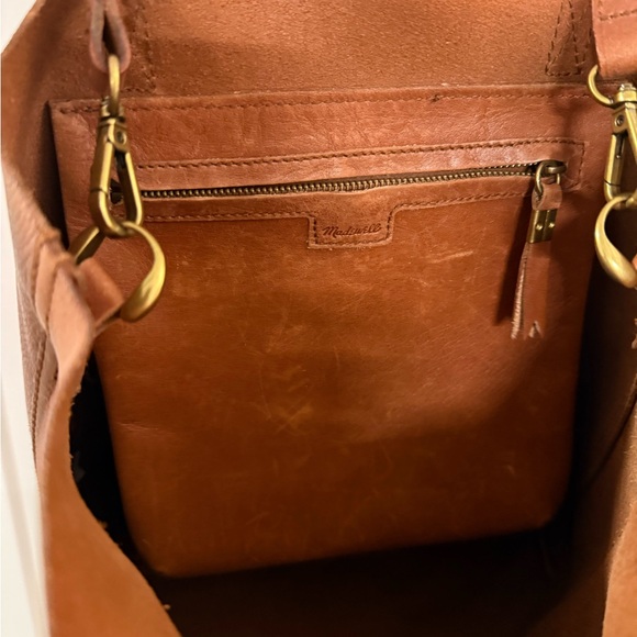 Madewell Cognac Leather Shoulder Tote - Picture 3 of 7